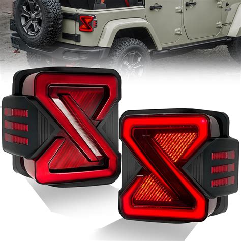 Amazon.com: Upgrade JK LED Tail Lights JL Style Compatible with Jeep ...