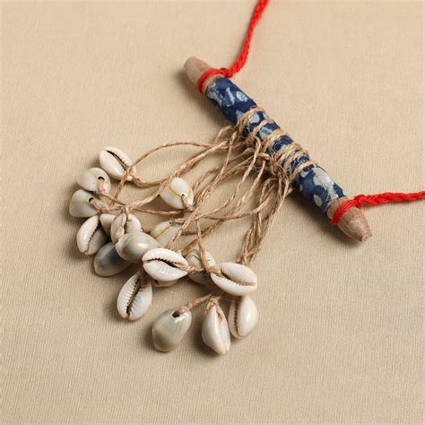 Red Handmade Jute & Shell Work Necklace – iTokri आई.टोकरी