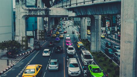 Download wallpaper 2560x1440 traffic, road, auto, city, bridge ...