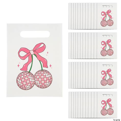 7 1/2" x 10" Bulk 50 Pc. Disco Cherries Party Favor Bags with Cutout ...