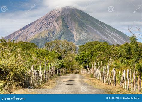 Concepcion Volcano Covered By White Cloud,Ometepe Island, Rivas ...