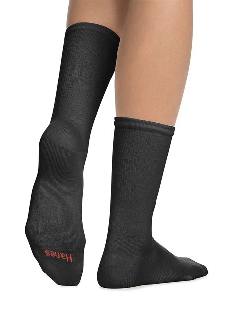 Hanes Ultimate Women's Cushioned Crew Socks, Cool Comfort Moisture ...
