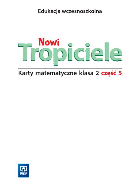 Tropiciele klasa 2 Matematyka - Karty matematyczne część 5 - Studocu