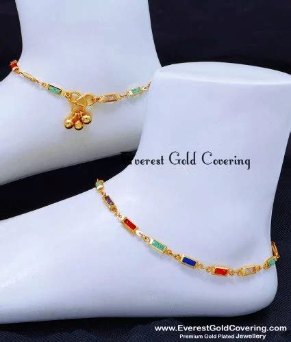 Buy Gold Plated Anklets | Foot Chain | Payal | Kolusu Design