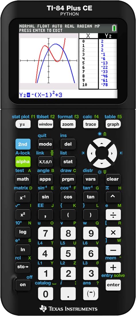 Texas Instruments TI-84 Plus CE Graphing Calculator, Black : Texas ...
