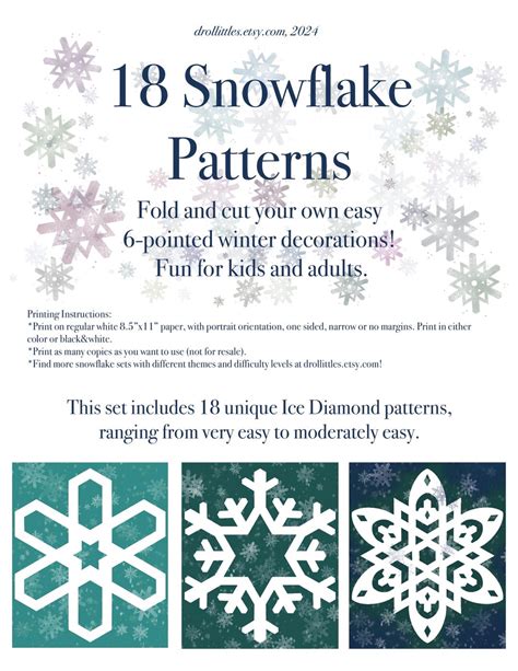 Image result for Free Printable Snowflake Pattern
