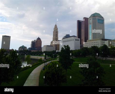 Aerial view downtown columbus ohio hi-res stock photography and images - Alamy
