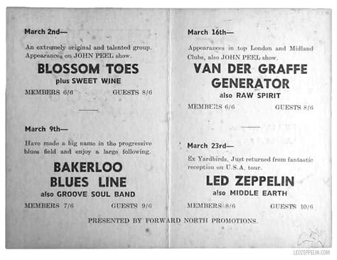 The Argus Butterfly 3-23-69 Flyer | Led Zeppelin