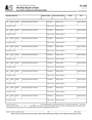 UT USTC TC-928 2022-2026 - Fill and Sign Printable Template Online