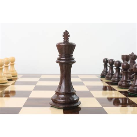 4.1" Pro Staunton Wooden Chess Set - Chess Pieces Only - Weighted Rose