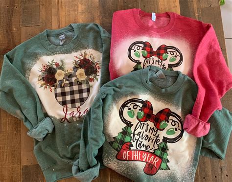 Disney Womens Christmas Sweatshirt Green Christmas Sweatshirt - Etsy