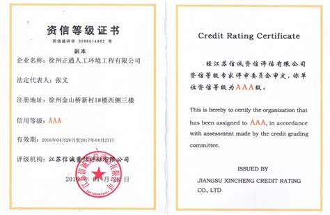 公司再次获得AAA企业资信等级证书-北京昌民技术有限公司