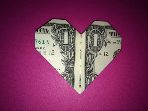 Easy Dollar Bill Origami Heart : 8 Steps - Instructables
