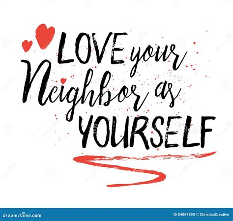 Love Your Neighbor As Yourself Stock Vector - Illustration of religious ...