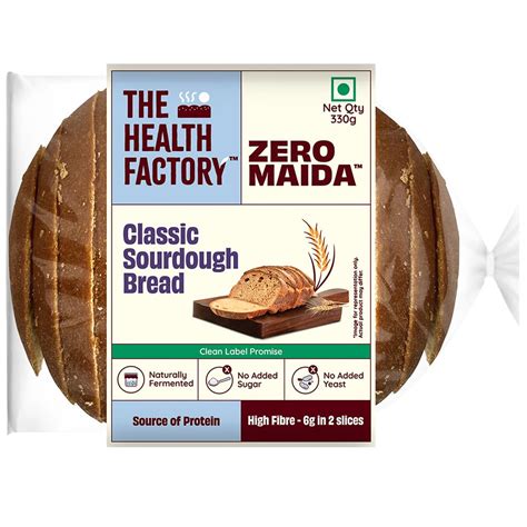 The Health Factory Sourdough Classic Bread Zero Maida,330 gm : Amazon ...