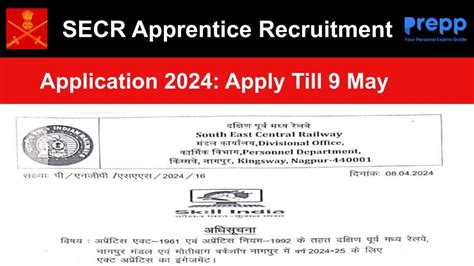 SECR Railway Apprenticeship Recruitment 2024: Apply at secr ...