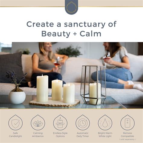 Buy Simply Collected Flickering Flameless Candles Battery Operated with ...