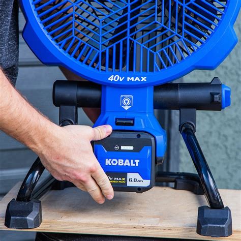 Kobalt 14-in 40-Volt 5-Speed High Velocity Indoor/Outdoor Blue Pedestal ...