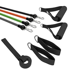 King Athletic Resistance Band Kit Bundle with Door Anchor, Foam Handles ...