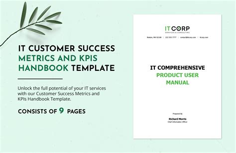 IT Customer Success Metrics and KPIs Handbook Template in Word, PDF ...