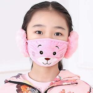 Chiku Piku Girls/Boys Warm Winter Synthetic Face Mask with Plush Ear ...