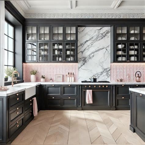 Black and pink kitchen design ideas in 2025 | Pink kitchen, Pink ...