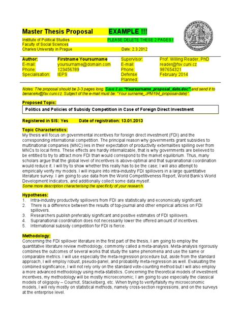 Image result for Thesis Proposal Example