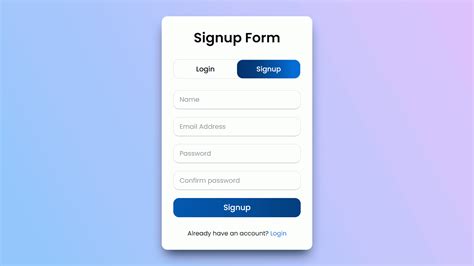Login & Signup form switcher with HTML and CSS - Bytewebster