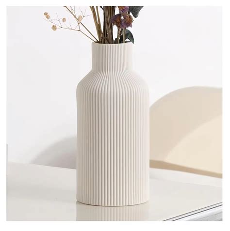 Buy SPHINX Ribbed Bottle Ceramic Vase – Vase for Dried Flora, Pampas ...