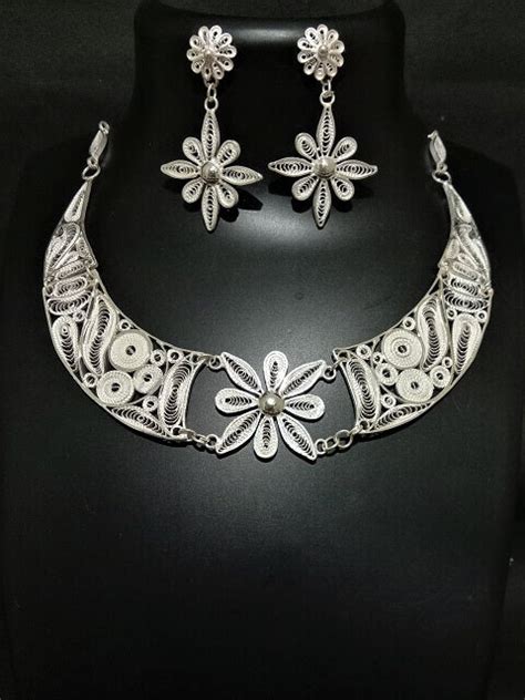 Silver Choker Necklace set online India in Filigree by Silver Linings ...