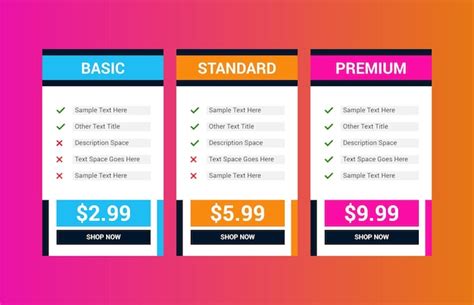 Creative pricing table or subscription plan template design | Premium ...