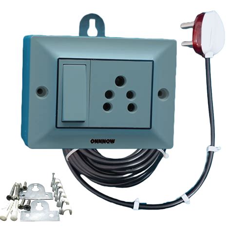 Buy Electric Extension Board with Wall Fixing Clamps,Single Switch ...