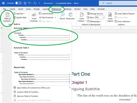 Heading Tutorial Word 的图像结果