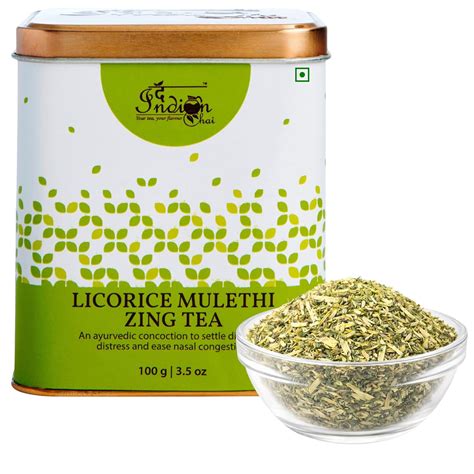 The Indian Chai - Licorice Mulethi Zing Tea 100g | Ayurvedic Herbal Tea ...