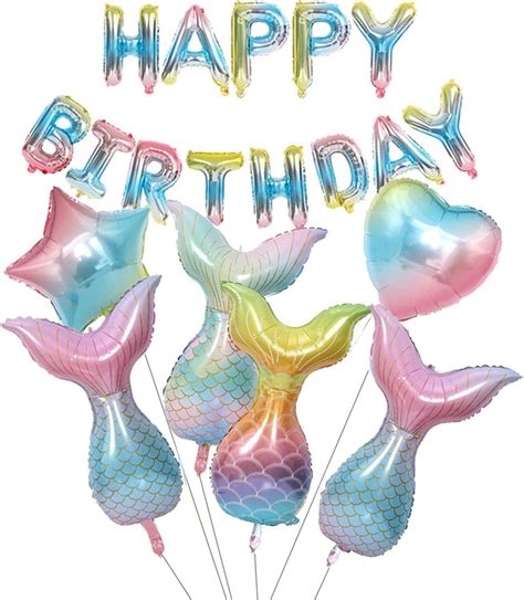 XINFTure Mermaid Tail Foil Balloons Set-Mermaid | Ubuy India