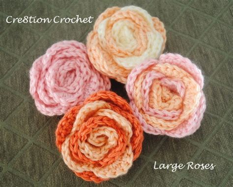 Image result for Large Crochet Rose Pattern