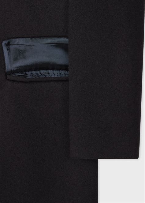 Women's Navy Blue Cashmere-Blend Epsom Coat