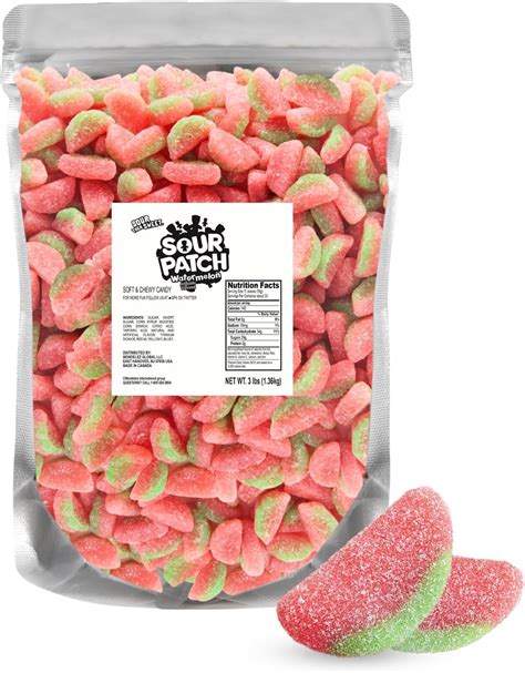 Amazon.com: SOUR PATCH KIDS Watermelon Soft & Chewy Candy, Bulk Candy ...