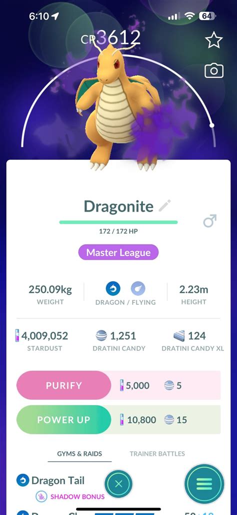 Best combo moveset for shadow Dragonite Master League? : r/pokemongo