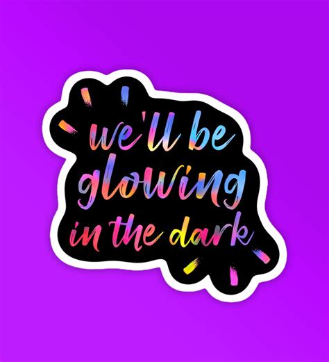 Glowing In The Dark | Coldplay - Laptop / Mobile Sticker – Peeekaboo