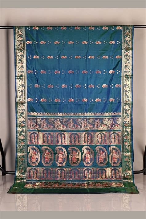 Buy Swarnachari Saree in Bengali Red Colour for Puja | Sundari