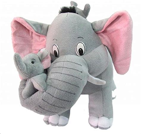 Buy MTC Cute Mumma Elephant with Baby Elephant Stuffed Soft Plush Toy ...