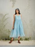 Blue Notes Dress: Sparkle & Twirl in This Playful Tiered Dress