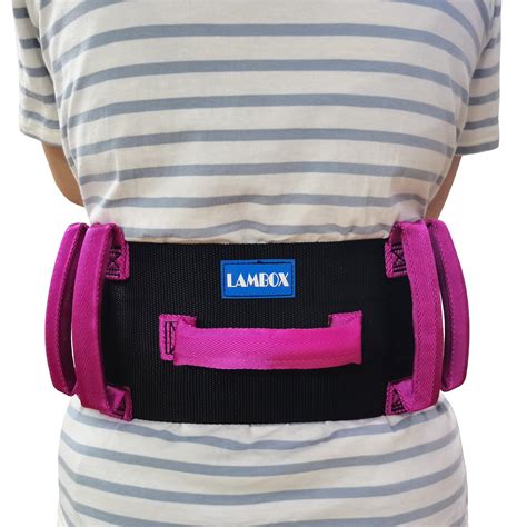 Buy LAMBOX Gait Belt-Transfer Belt with 7 Nylon Padded Handles,Medical ...