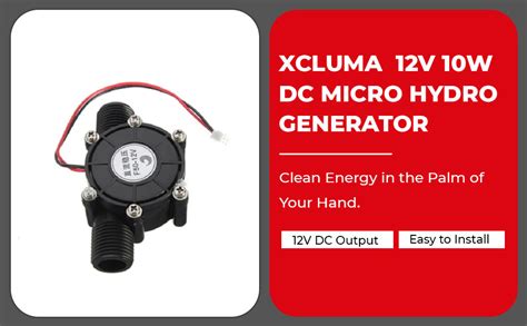 XCLUMA 12V 10W DC MICRO HYDRO GENERATOR TAP WATER FLOW HYDRAULIC ...