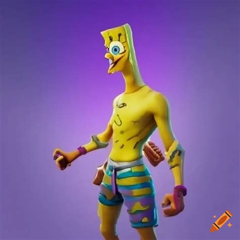 Spongebob fortnite skin on Craiyon
