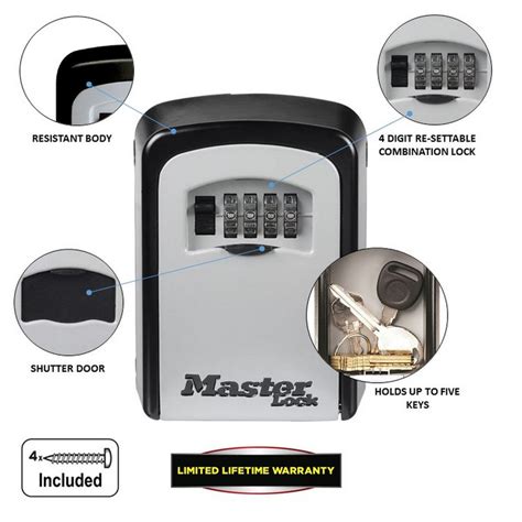 Image result for Master Lock Medium Key Safe How to Set Combination