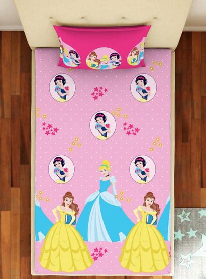 Buy SPACES Disney Princess Printed 2-Piece Bedsheet Set - 150 x 220 cm ...
