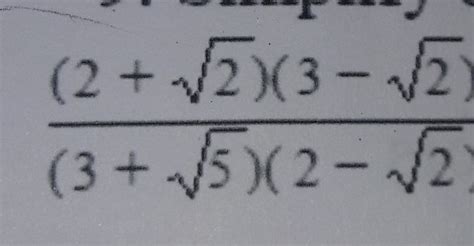 Simplify By Rationalizing the DenominatorUrgent!!!Class 9 - Brainly.in