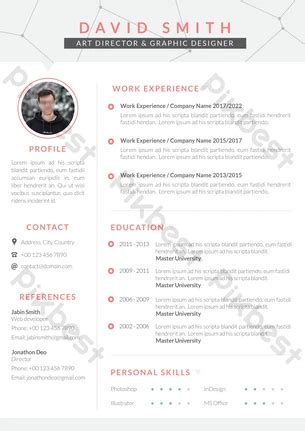 Minimalist Cv Template | EPS Free Download - Pikbest